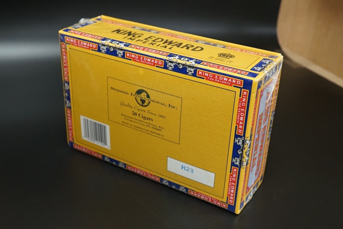 A sealed box of 50 King Edward cigars